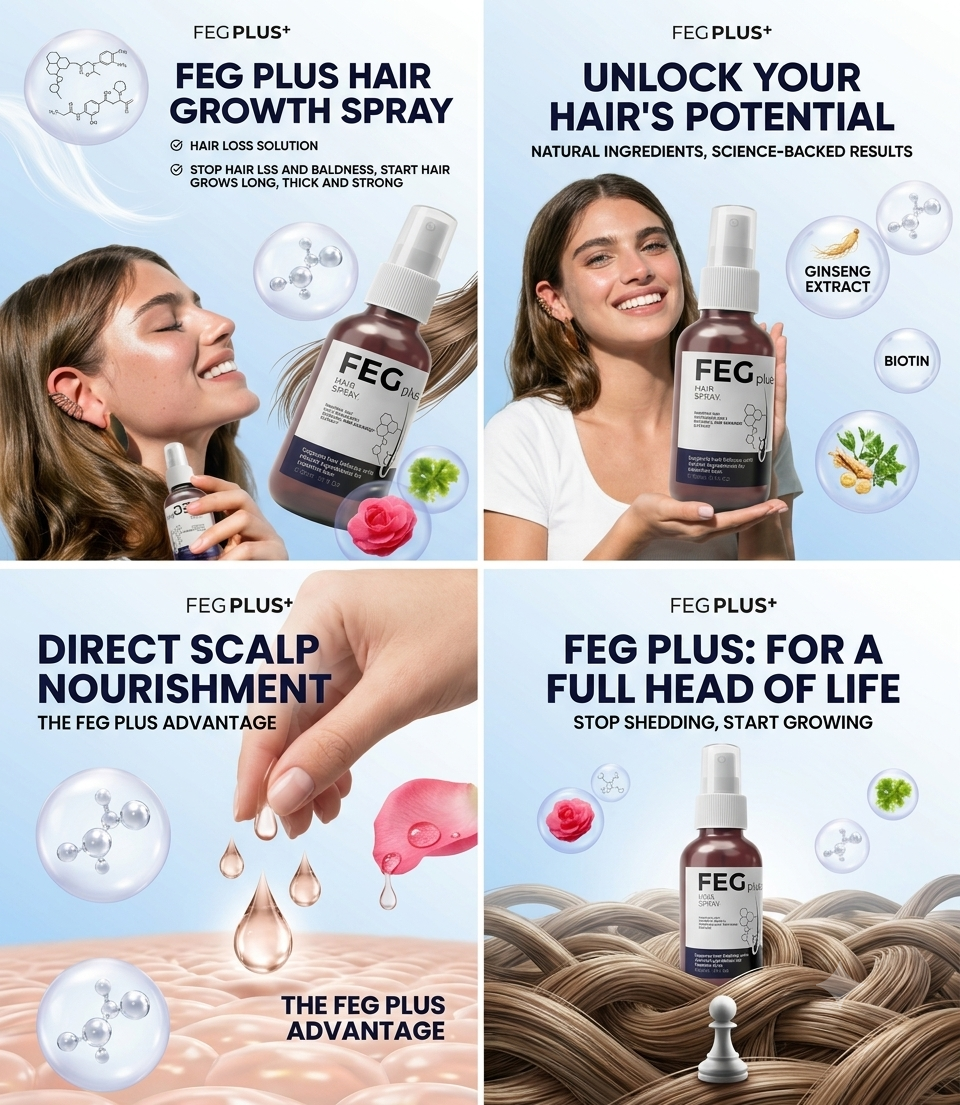 Glowora Hair Growth Spray – With Anagain, Procapil & Ginseng Extract (FEG)