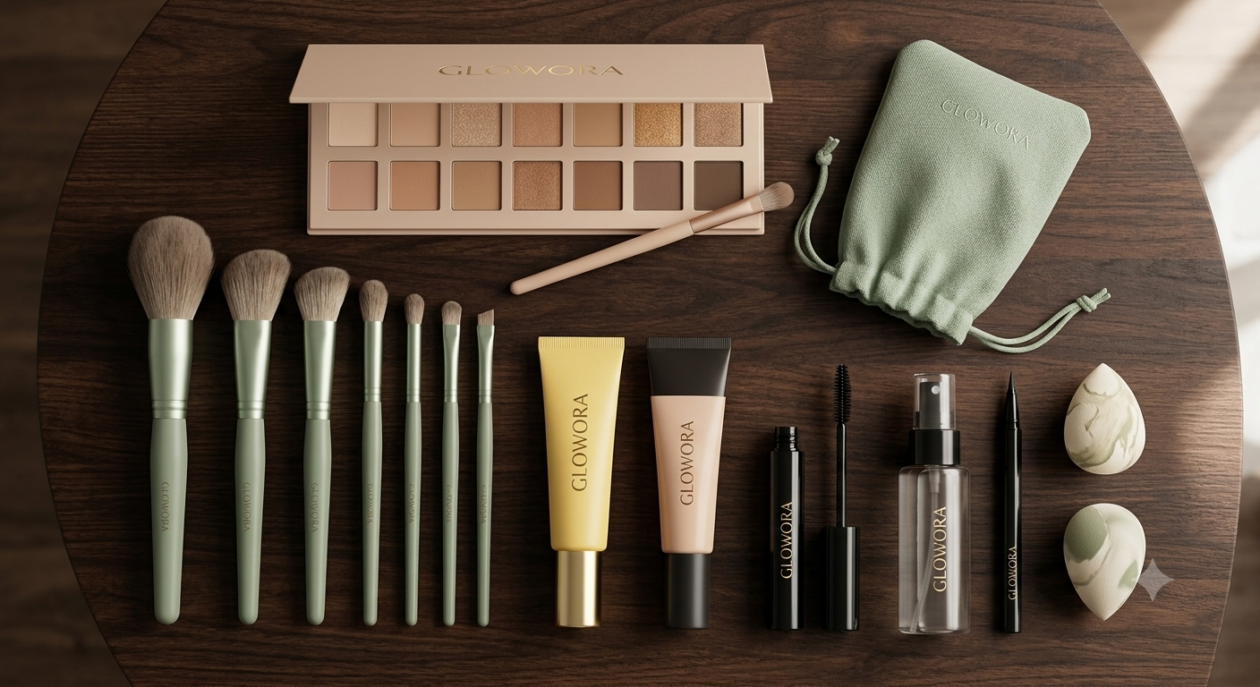 Glowora Complete Makeup Kit Bundle – 9-in-1 Beauty Essentials Set