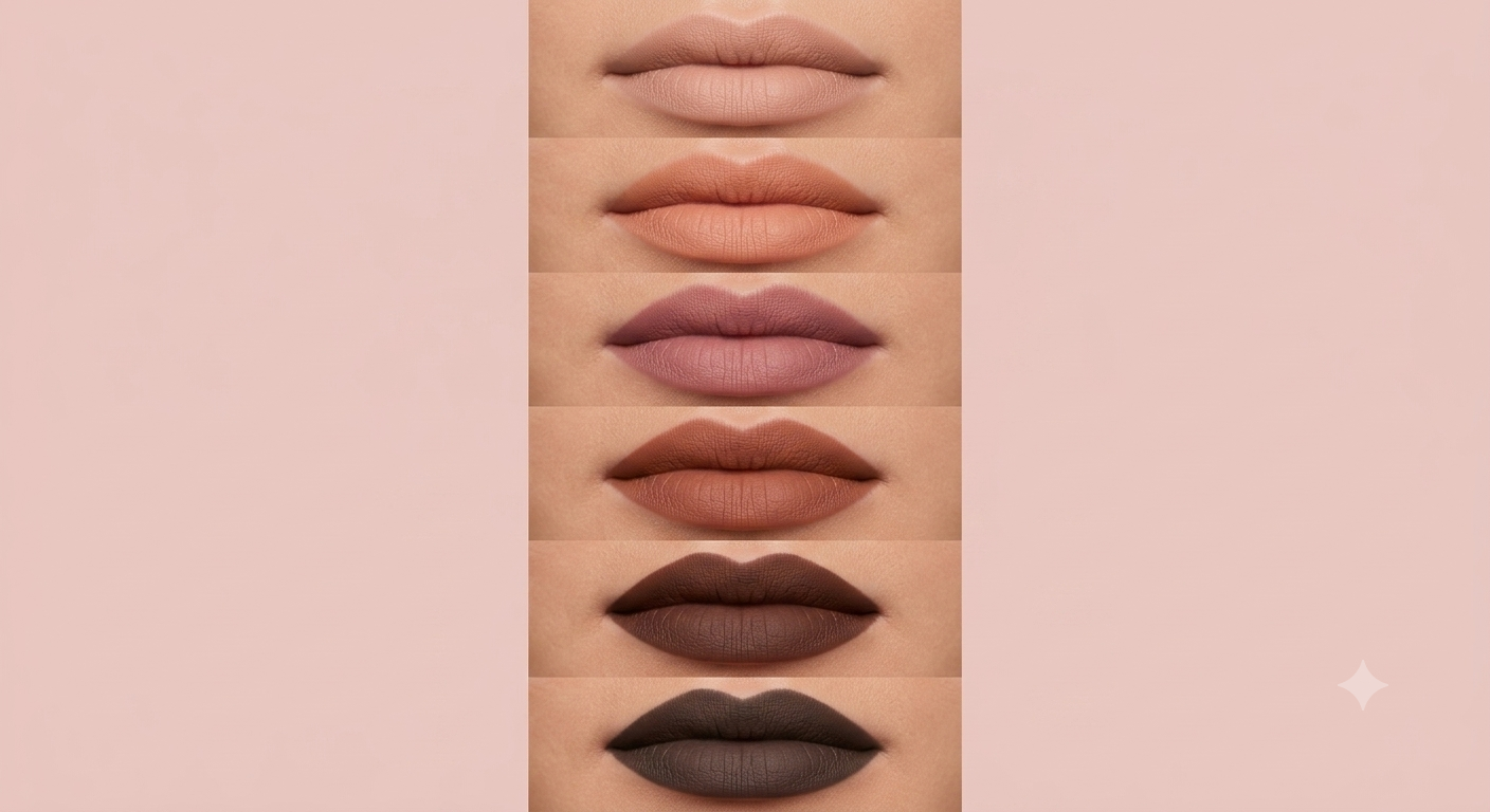 Glowora 6PCS Matte Brown Velvet Lipstick Mini Nude Makeup Lip Kit Set – 
Long Lasting Velvet Matte Lipsticks