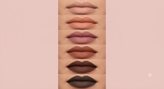 Glowora 6PCS Matte Brown Velvet Lipstick Mini Nude Makeup Lip Kit Set – 
Long Lasting Velvet Matte Lipsticks