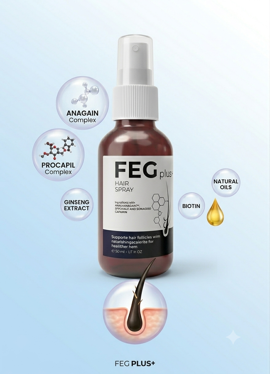 Glowora Hair Growth Spray – With Anagain, Procapil & Ginseng Extract (FEG)
