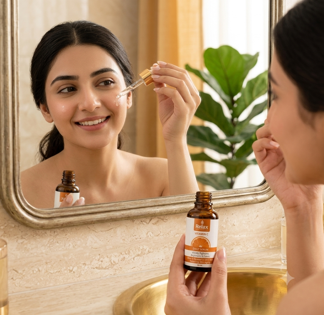Relax Vitamin C Daily Face Serum – Brightening, Anti-Aging & Hydrating Formula For Healthy Radiant Skin (30ml)