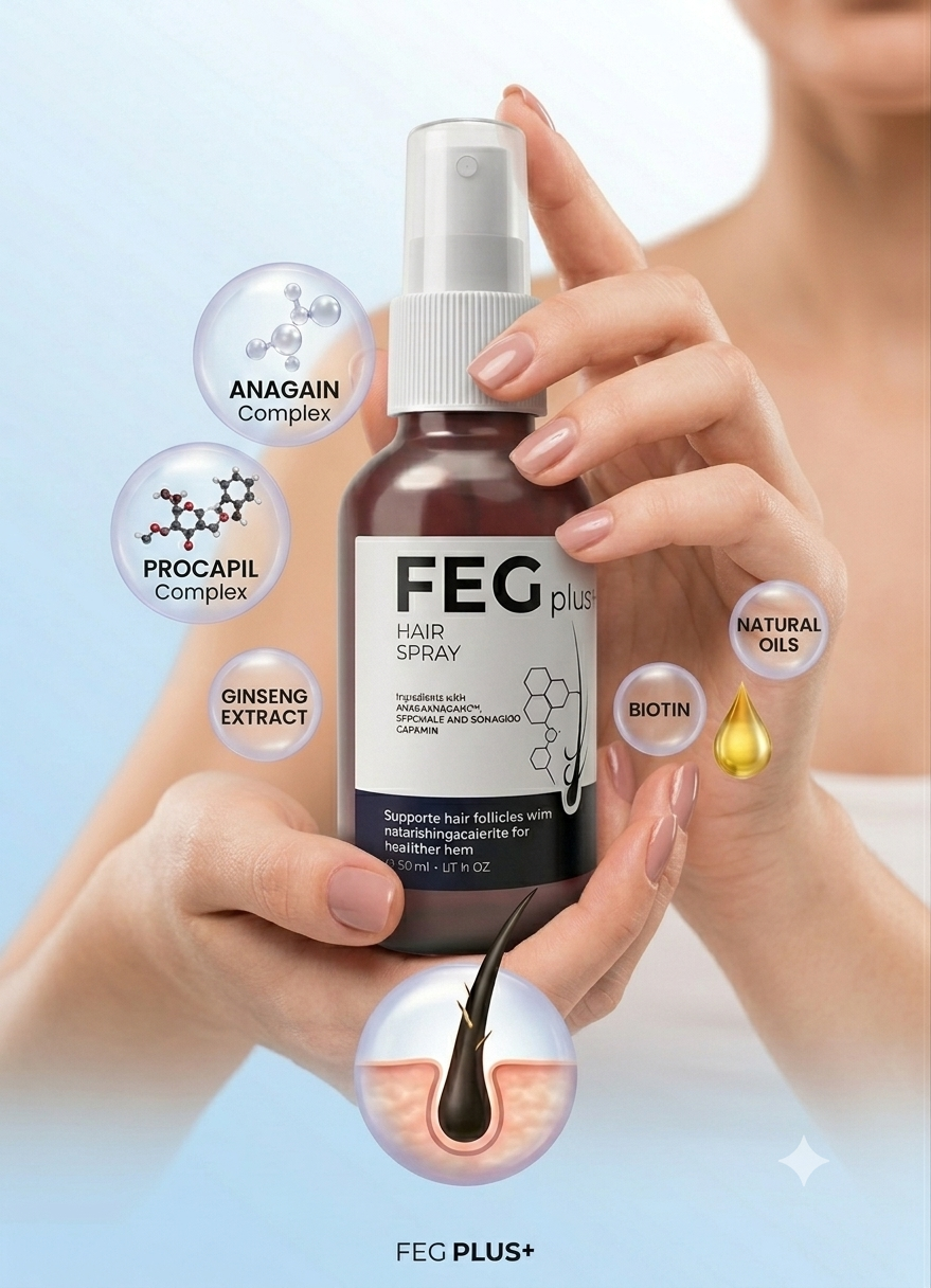 Glowora Hair Growth Spray – With Anagain, Procapil & Ginseng Extract (FEG)